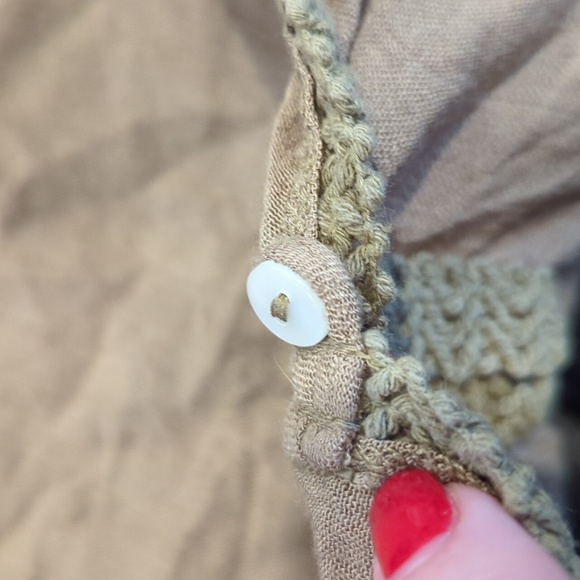 NWT Free People Bohemian Taupe / Green long Dress - Picture 9 of 9